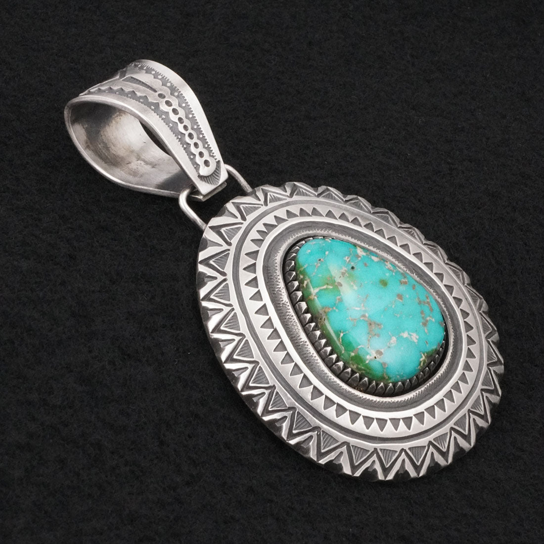 Calvin Martinez Turquoise & Sterling Silver Pendant