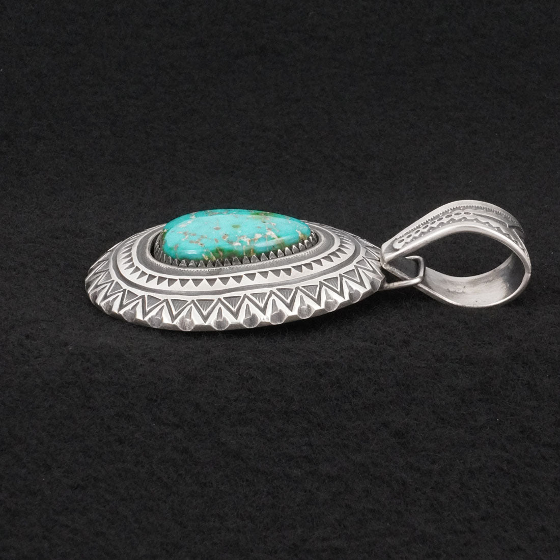 Calvin Martinez Turquoise & Sterling Silver Pendant