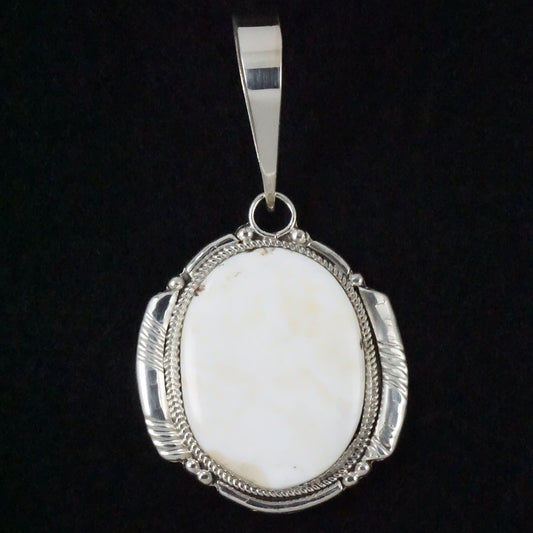 Kenny Calavaza White Buffalo & Sterling Silver Pendant