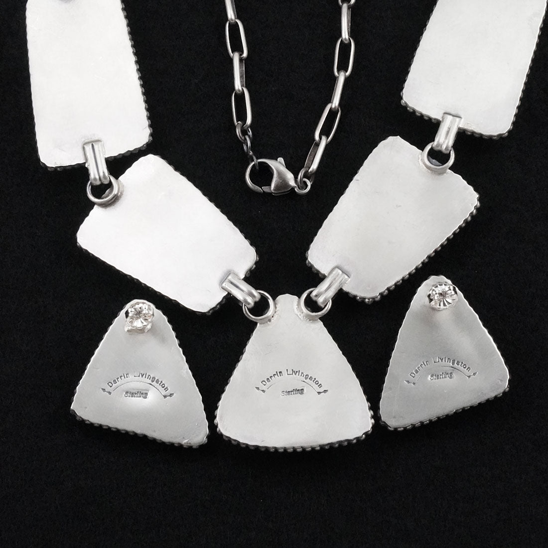 Darrin Livingston Turquoise & Sterling Silver Necklace Set