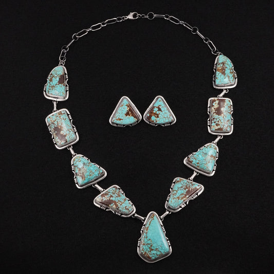 Paul Livingston Turquoise & Sterling Silver Necklace Set