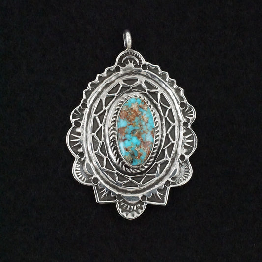 Leonard Maloney Turquoise & Sterling Silver Pendant