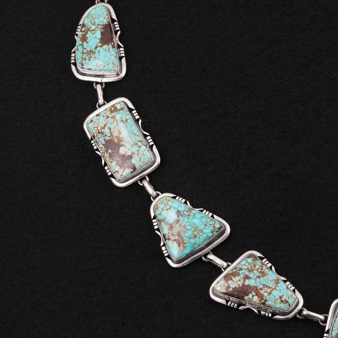 Paul Livingston Turquoise & Sterling Silver Necklace Set