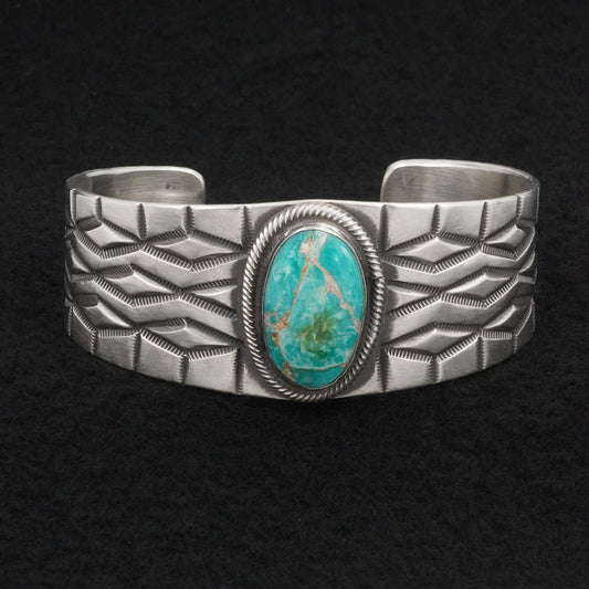 Calvin Martinez Turquoise & Sterling Silver Bracelet