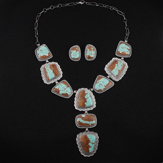 Darrin Livingston Turquoise & Sterling Silver Necklace Set