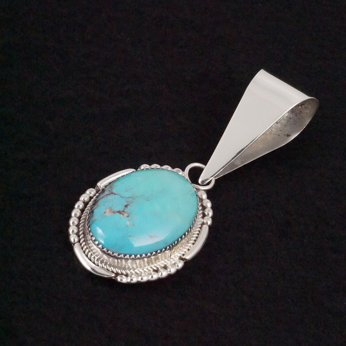 Kenny Calavaza Turquoise & Sterling Silver Pendant