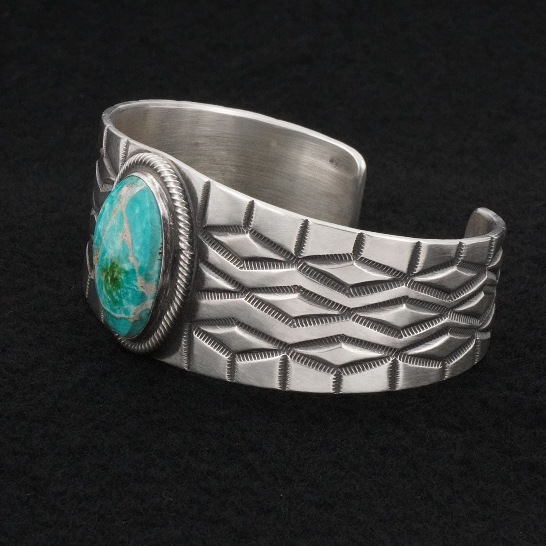 Calvin Martinez Turquoise & Sterling Silver Bracelet