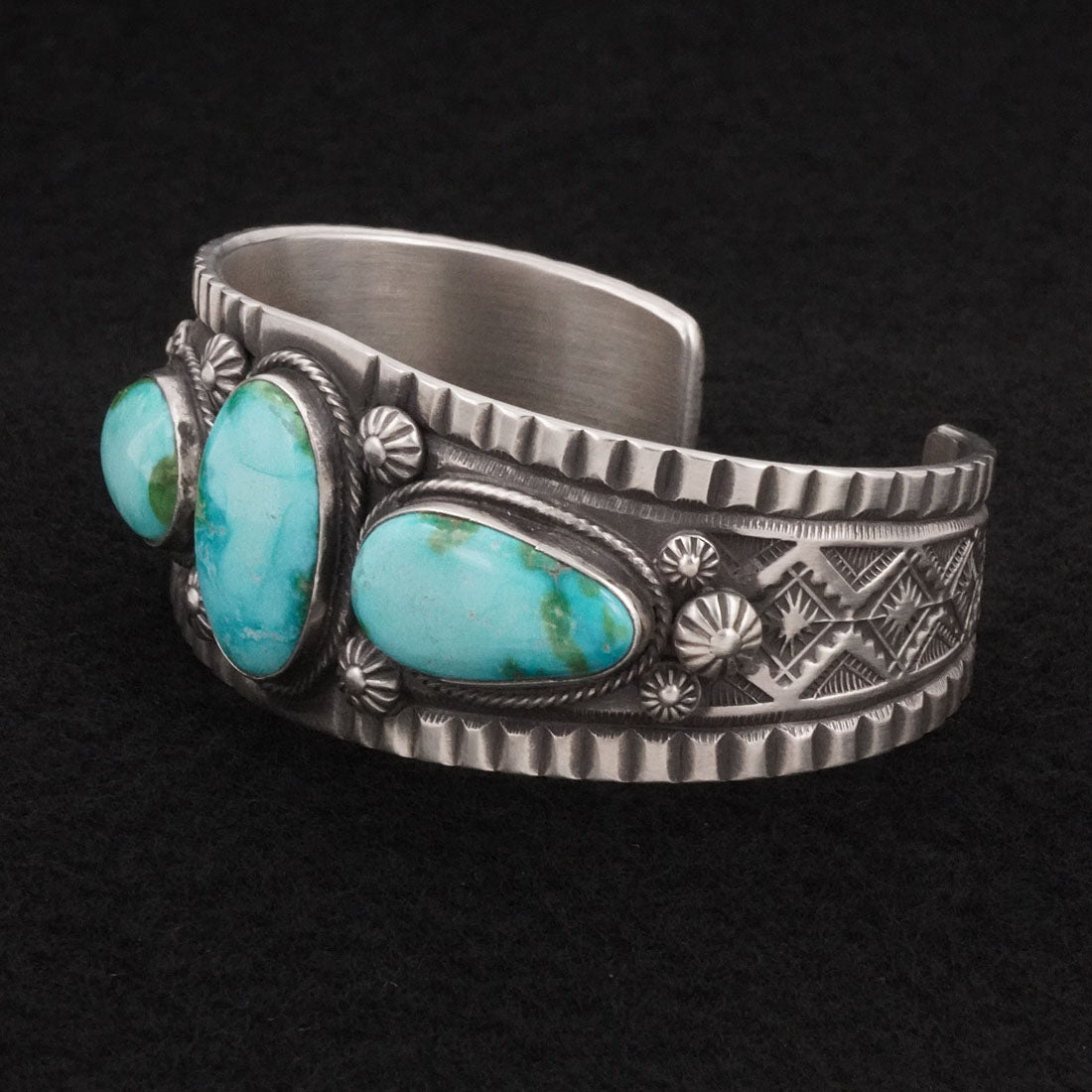 Calvin Martinez Turquoise & Sterling Silver Bracelet