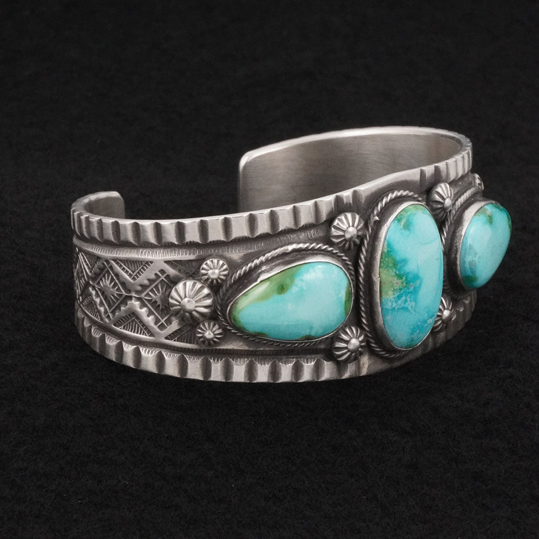 Calvin Martinez Turquoise & Sterling Silver Bracelet
