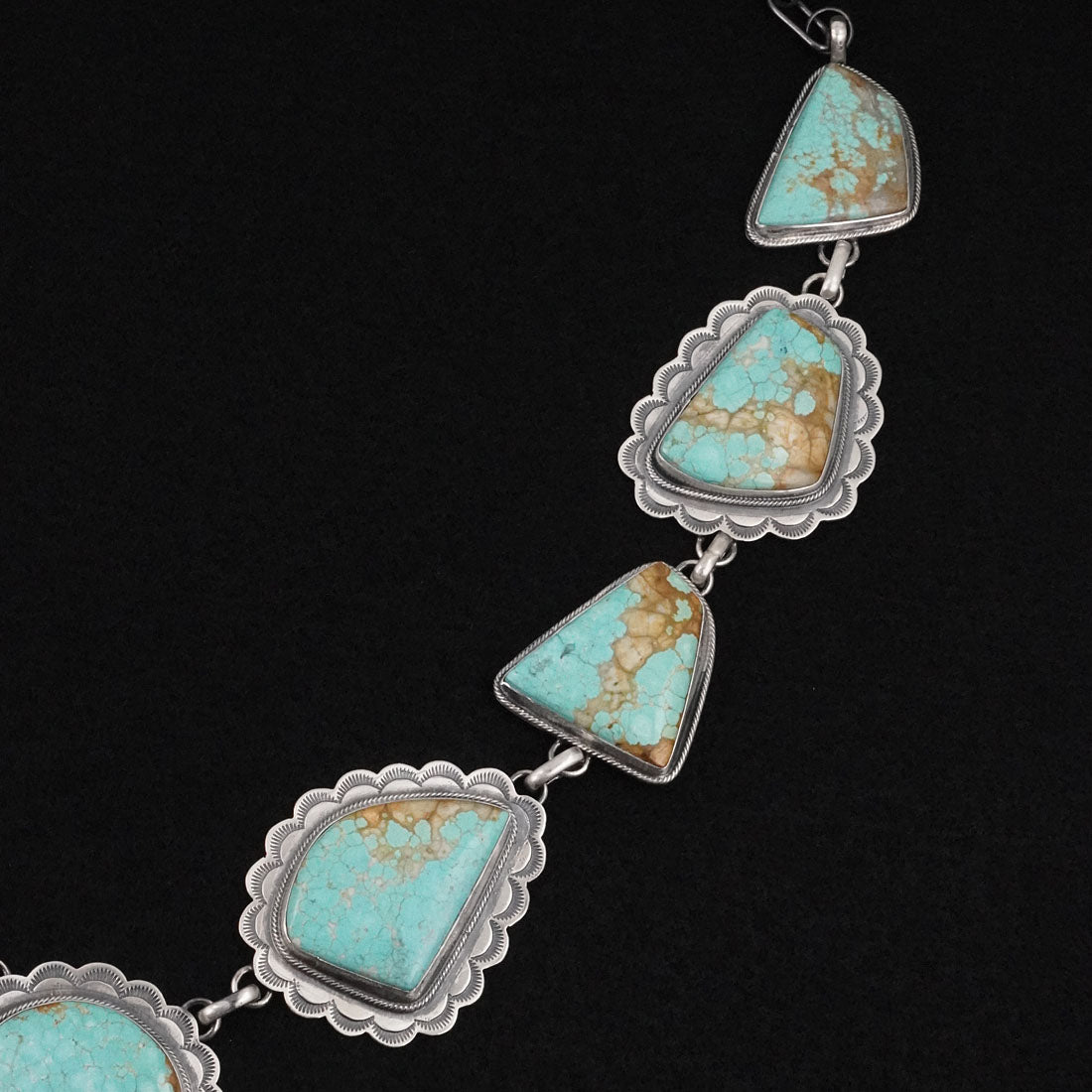 Bobby Johnson Turquoise & Sterling Silver Necklace Set