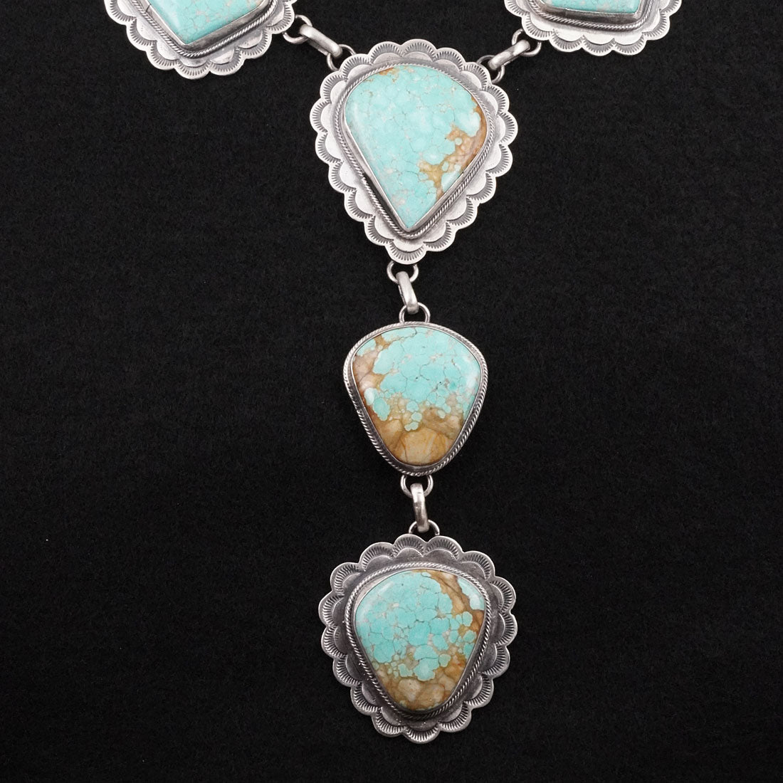 Bobby Johnson Turquoise & Sterling Silver Necklace Set