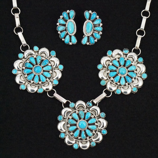 Eunise Wilson Turquoise & Sterling Silver Necklace Set