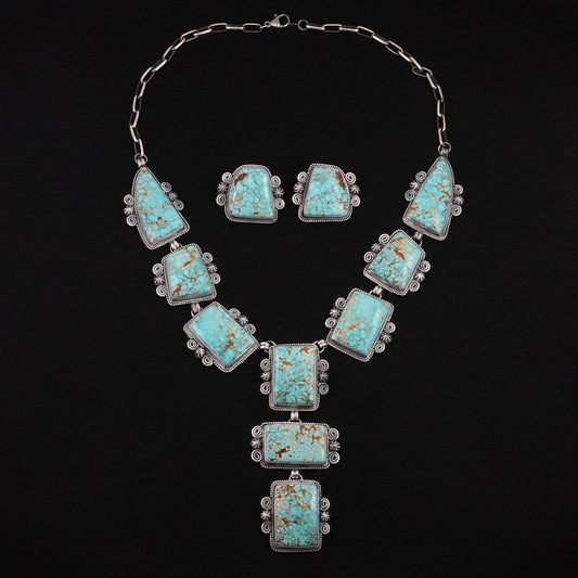 Darrin Livingston Turquoise & Sterling Silver Necklace Set