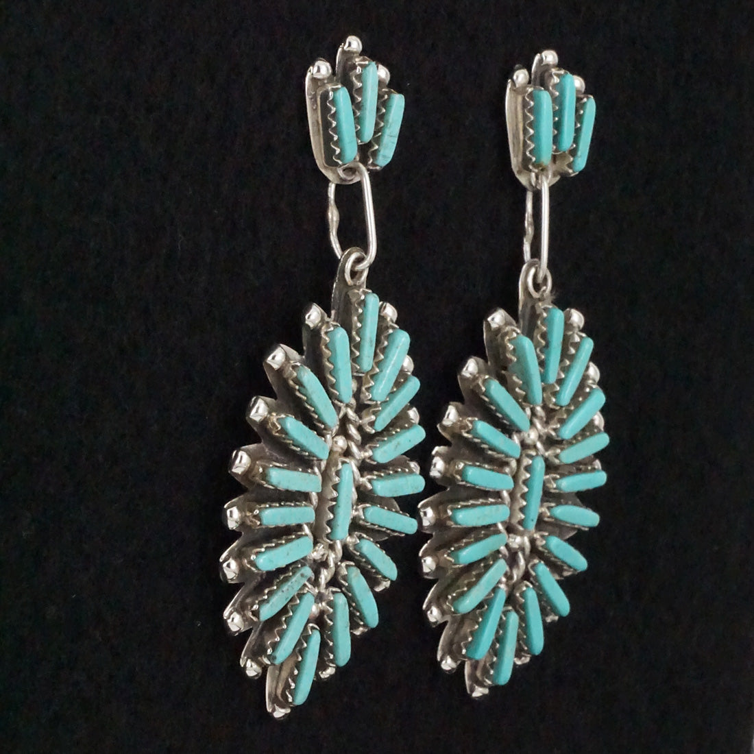 Geraldine Faber Turquoise & Sterling Silver Earrings