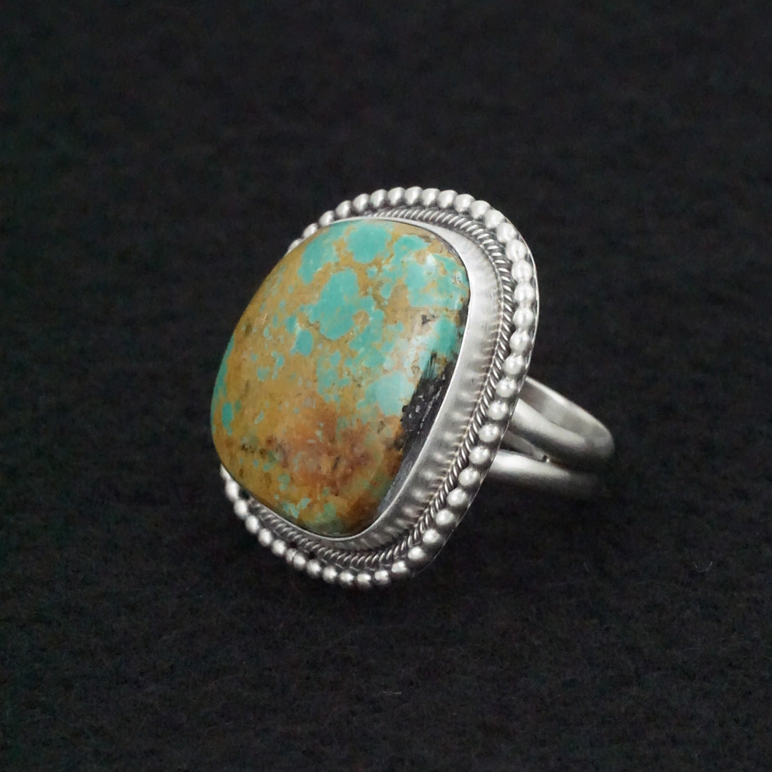 Daniel Benally Turquoise & Sterling Silver Ring Size Adjustable