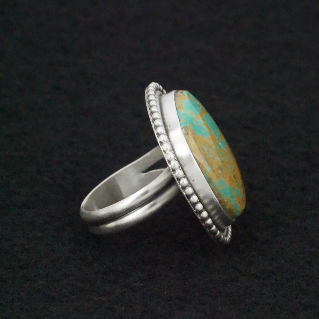 Daniel Benally Turquoise & Sterling Silver Ring Size Adjustable