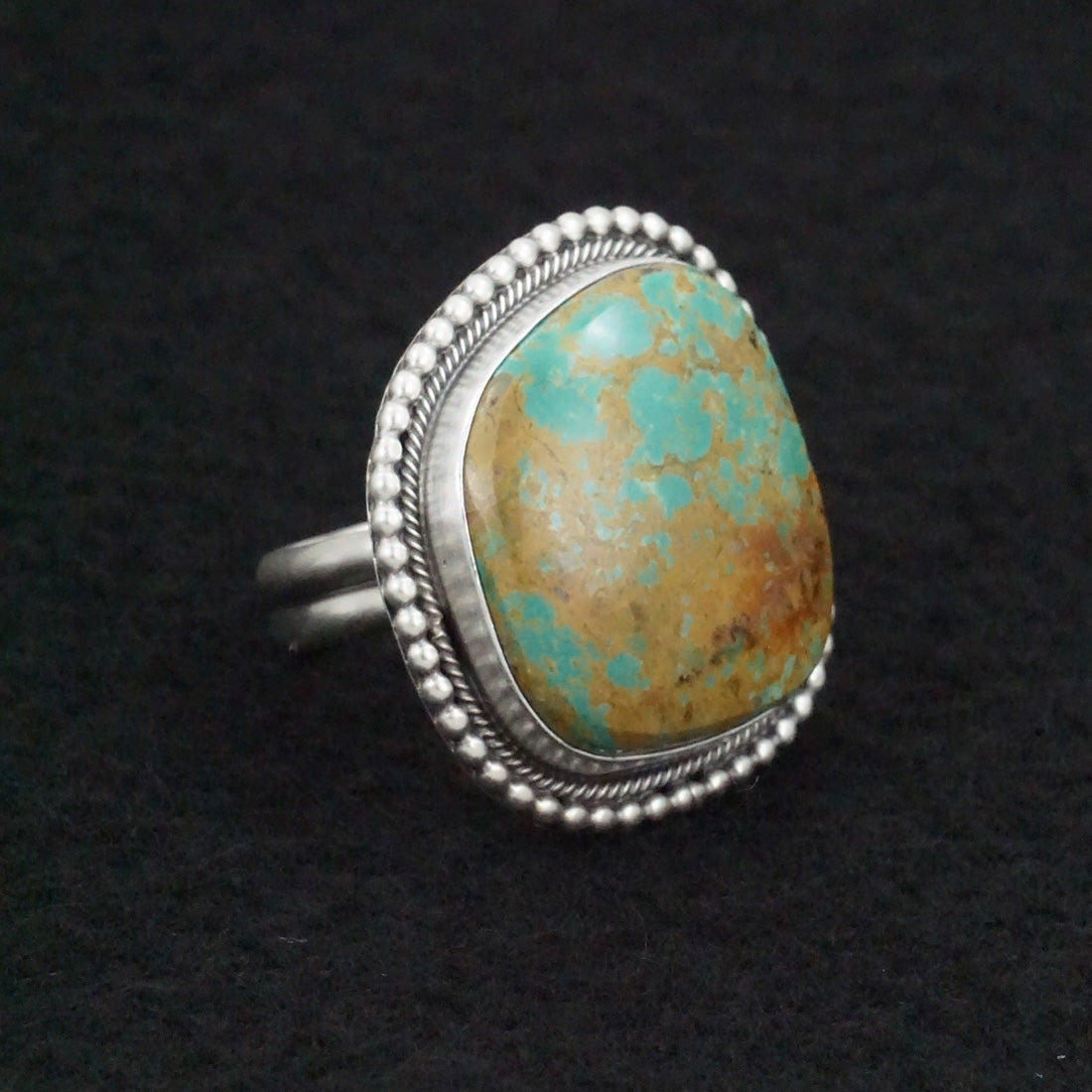 Daniel Benally Turquoise & Sterling Silver Ring Size Adjustable