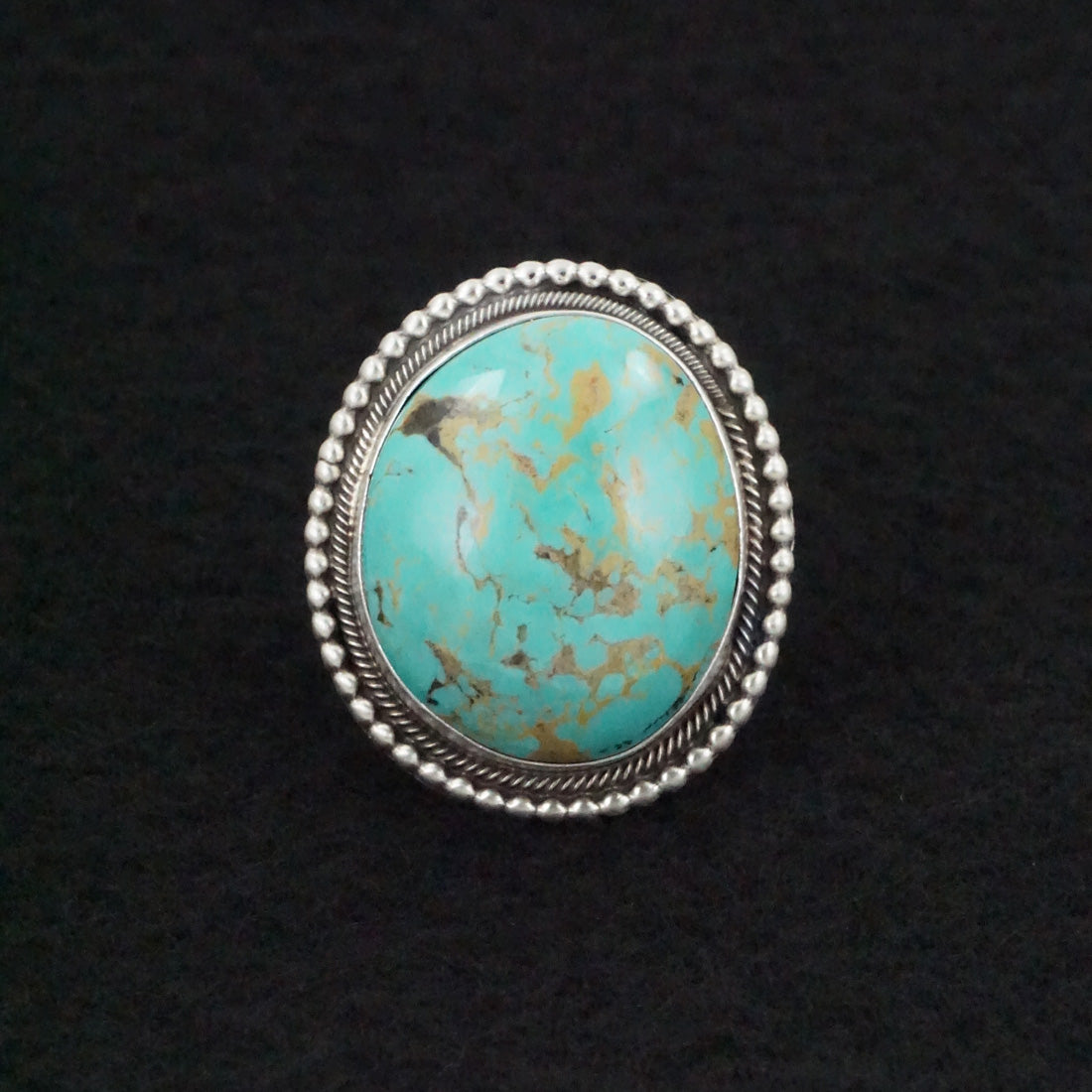 Daniel Benally Turquoise & Sterling Silver Ring Size Adjustable