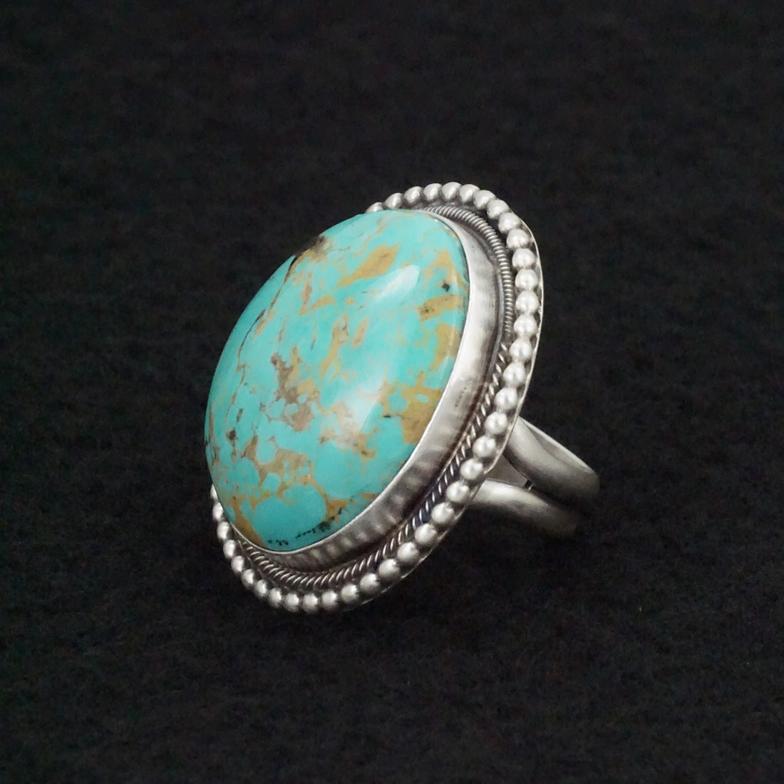 Daniel Benally Turquoise & Sterling Silver Ring Size Adjustable