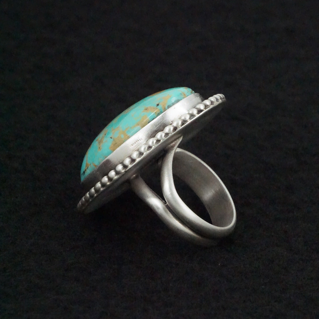 Daniel Benally Turquoise & Sterling Silver Ring Size Adjustable