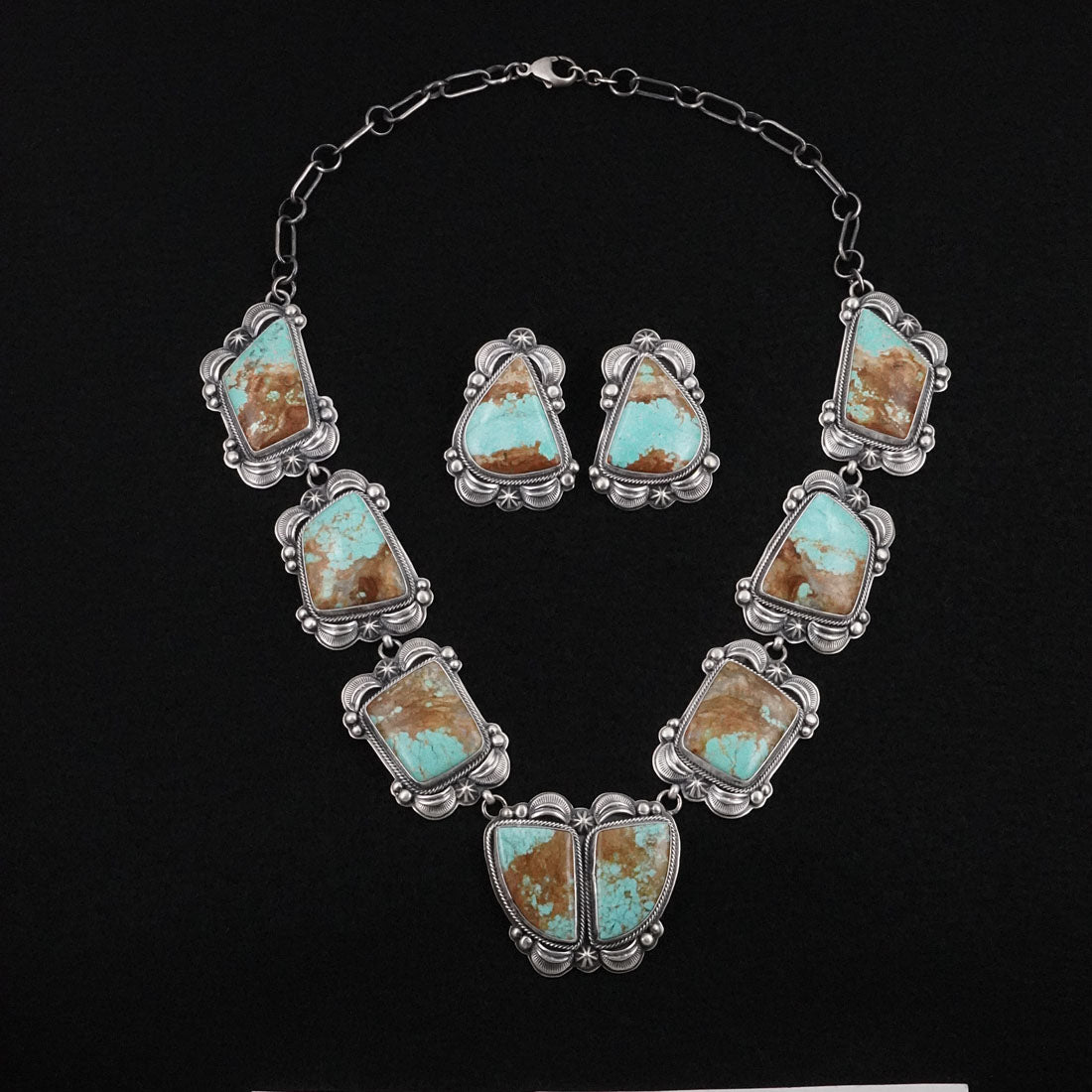 Randy Boyd Turquoise & Sterling Silver Necklace Set