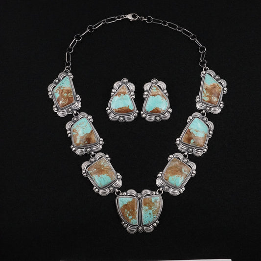 Randy Boyd Turquoise & Sterling Silver Necklace Set