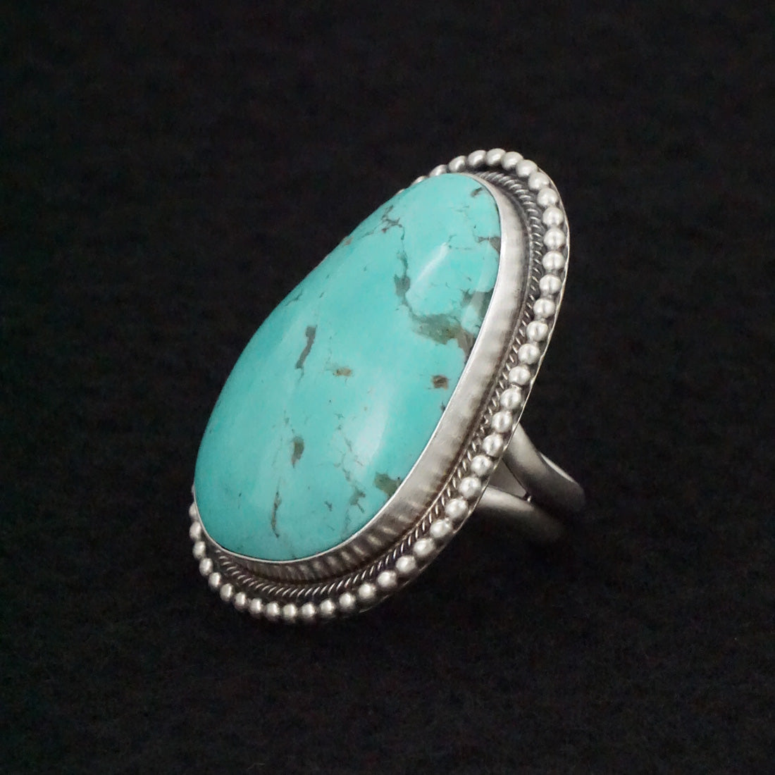 Daniel Benally Turquoise & Sterling Silver Ring Size Adjustable