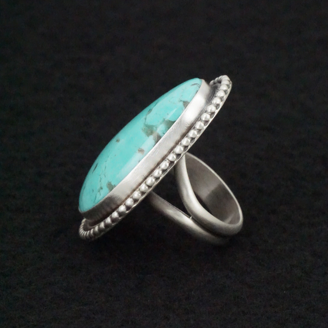 Daniel Benally Turquoise & Sterling Silver Ring Size Adjustable