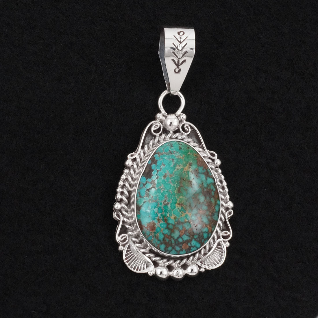 Anthony Brown Turquoise & Sterling Silver Pendant