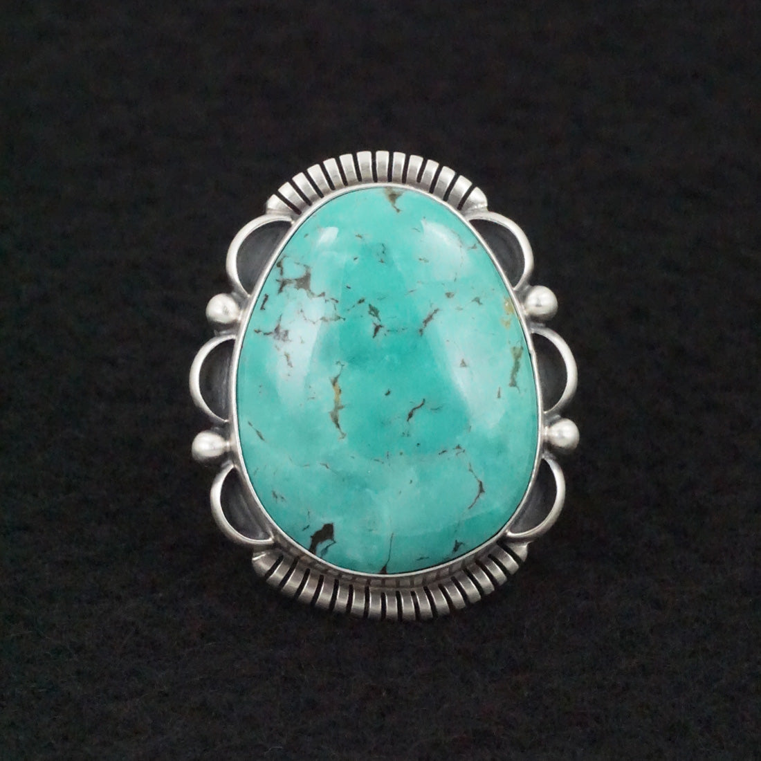 Daniel Benally Turquoise & Sterling Silver Ring Size Adjustable