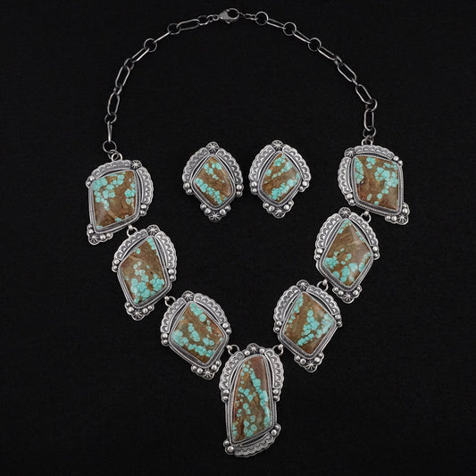 Randy Boyd Turquoise & Sterling Silver Necklace Set