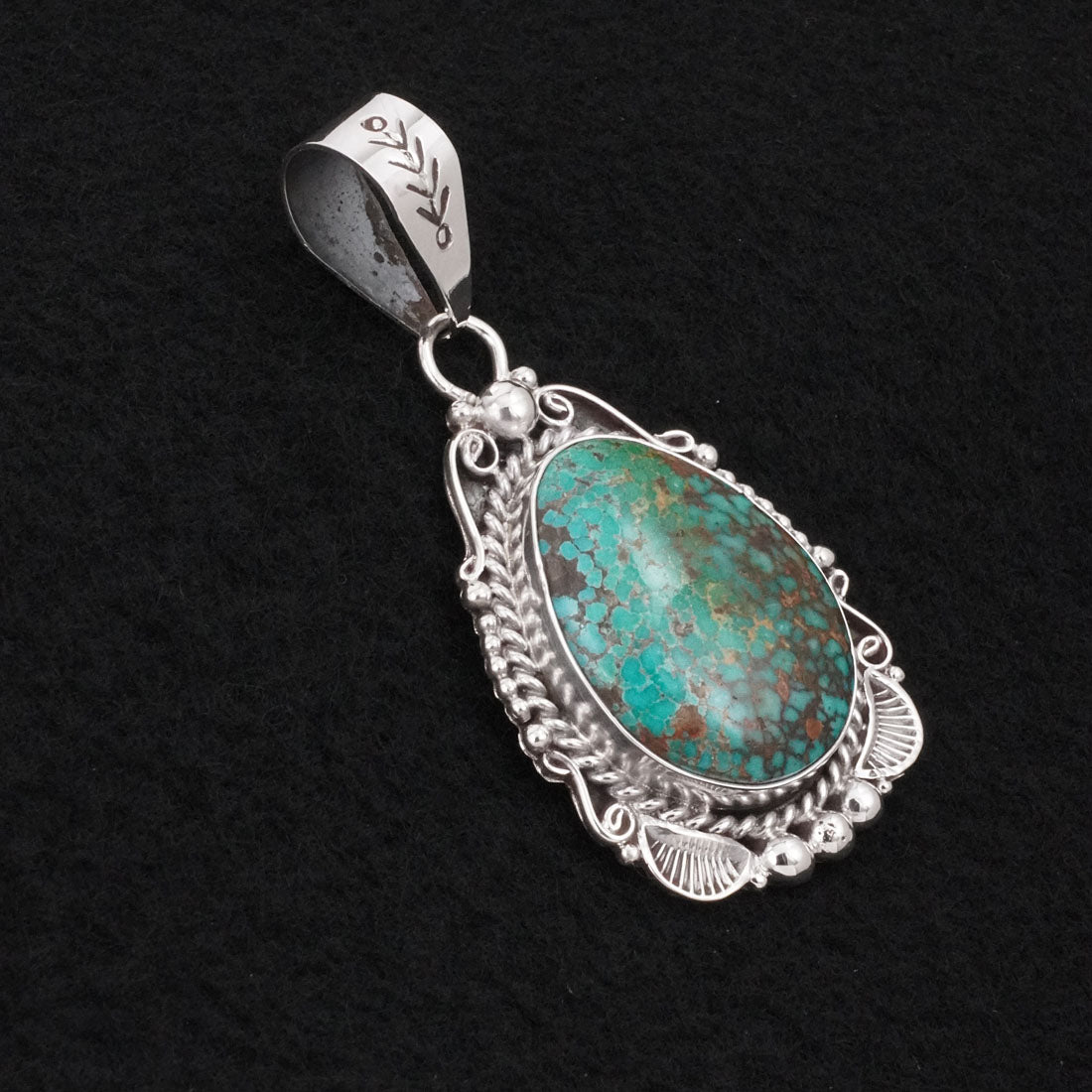 Anthony Brown Turquoise & Sterling Silver Pendant