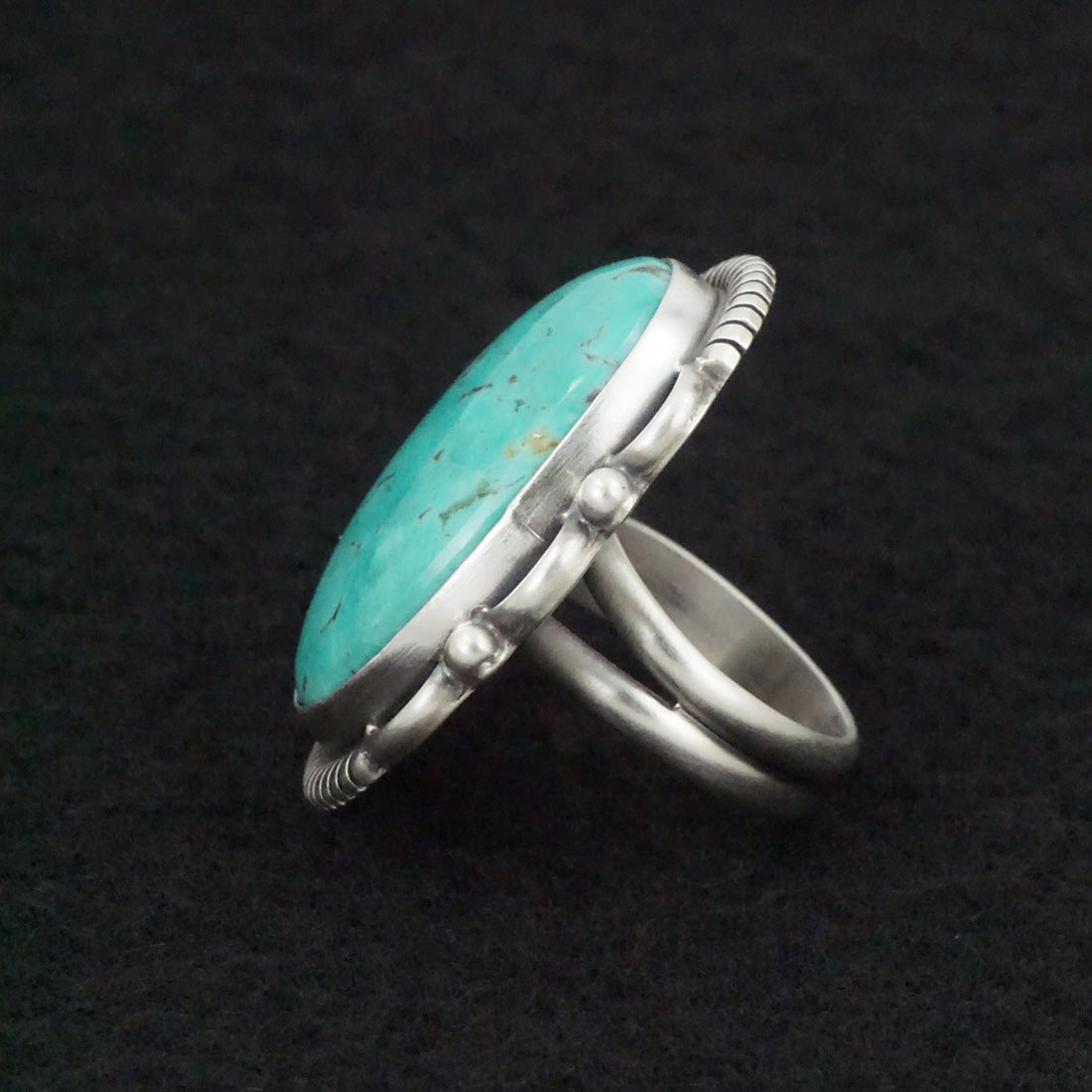 Daniel Benally Turquoise & Sterling Silver Ring Size Adjustable