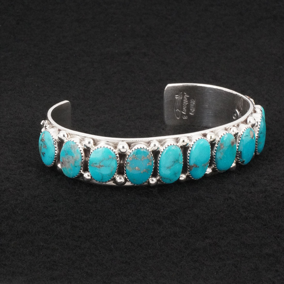 Anthony Brown Turquoise & Sterling Silver Bracelet