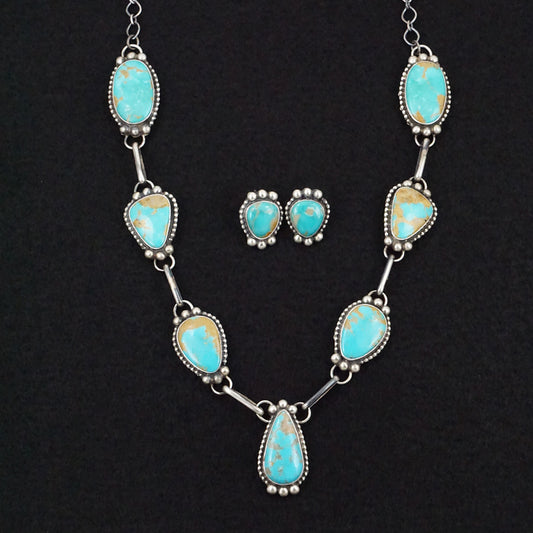 Kathleen Livingston Turquoise & Sterling Silver Necklace & Earrings