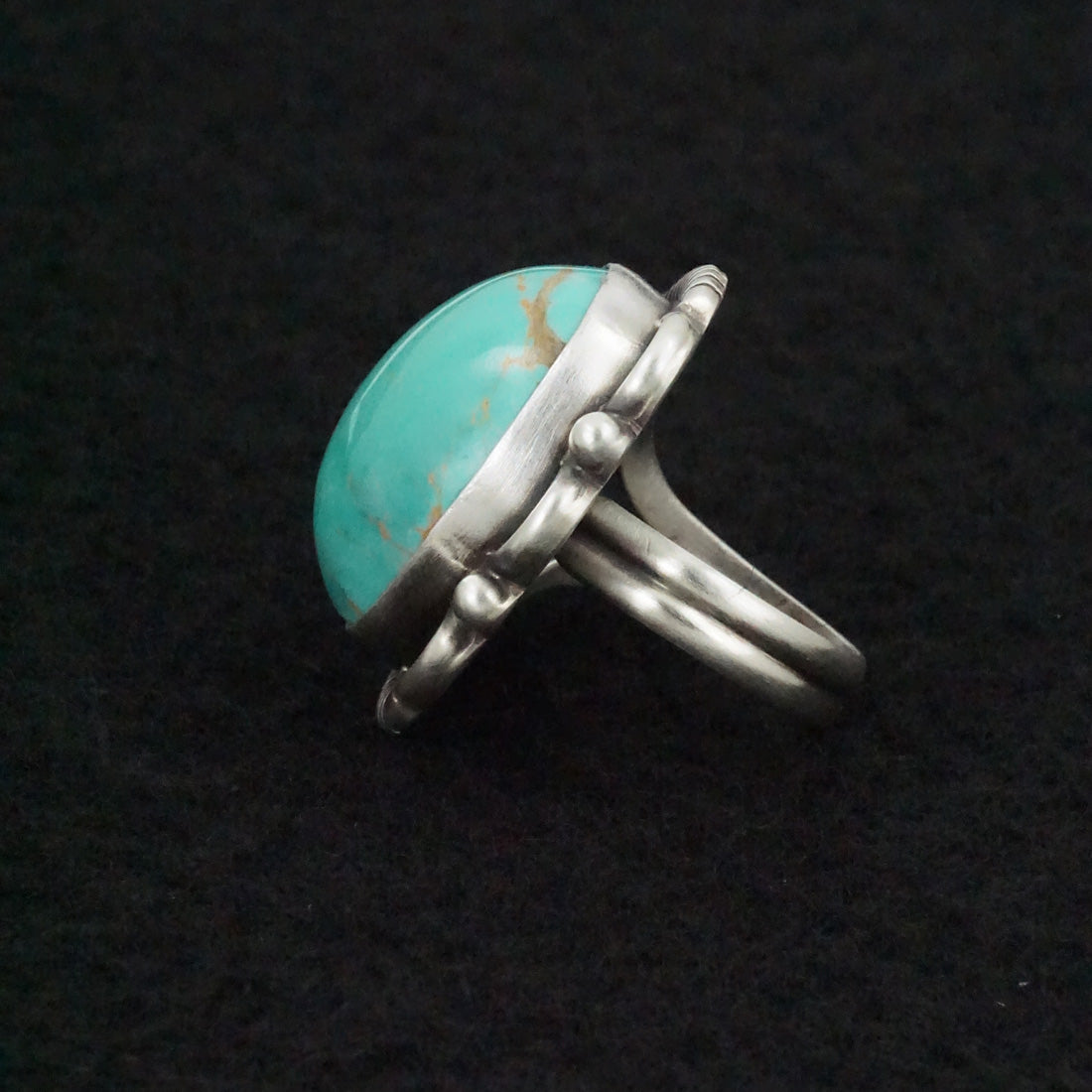 Daniel Benally Turquoise & Sterling Silver Ring Size Adjustable