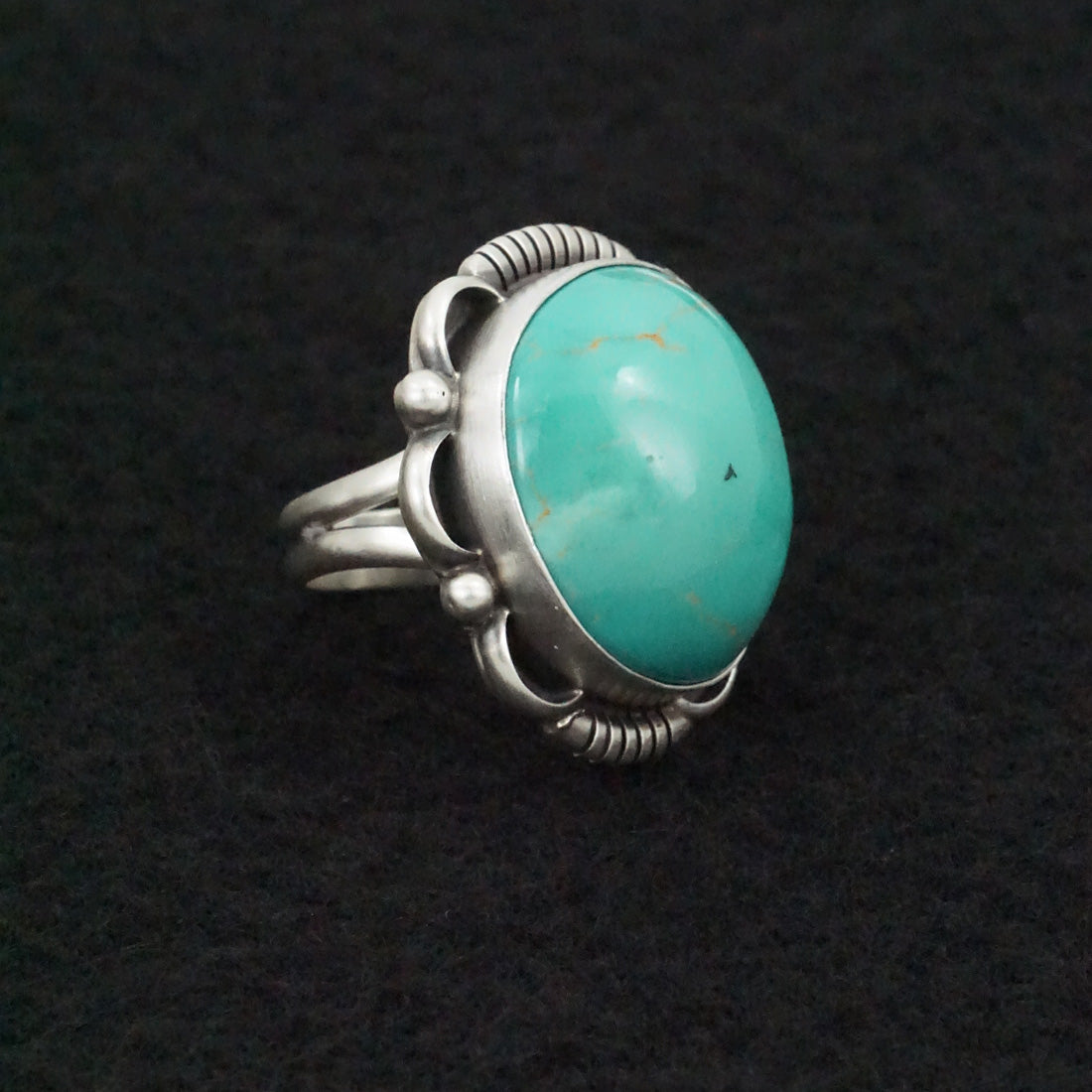 Daniel Benally Turquoise & Sterling Silver Ring Size Adjustable