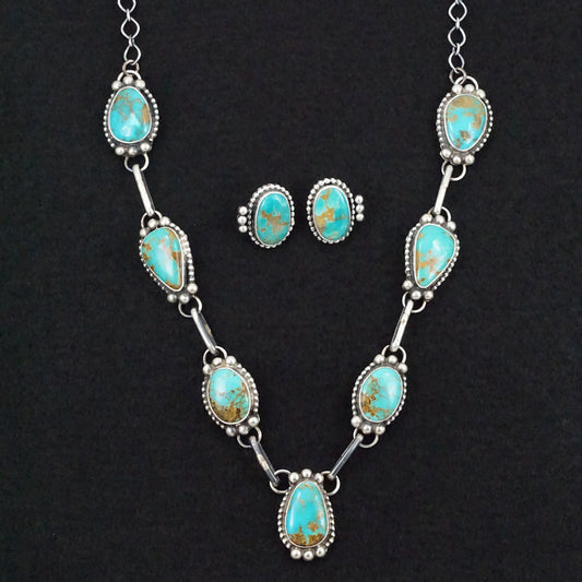 Kathleen Livingston Turquoise & Sterling Silver Necklace & Earrings