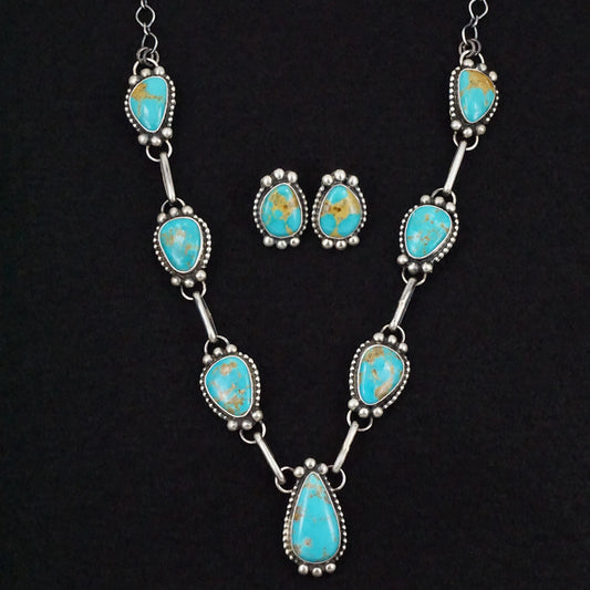 Kathleen Livingston Turquoise & Sterling Silver Necklace & Earrings