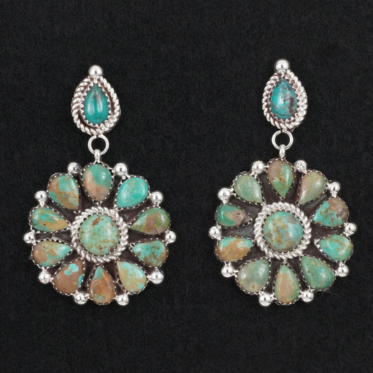 Anthony Brown Turquoise & Sterling Silver Earrings