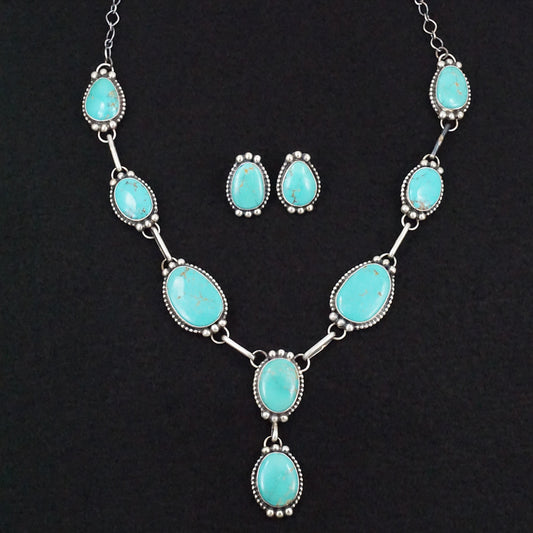 Kathleen Livingston Turquoise & Sterling Silver Necklace & Earrings