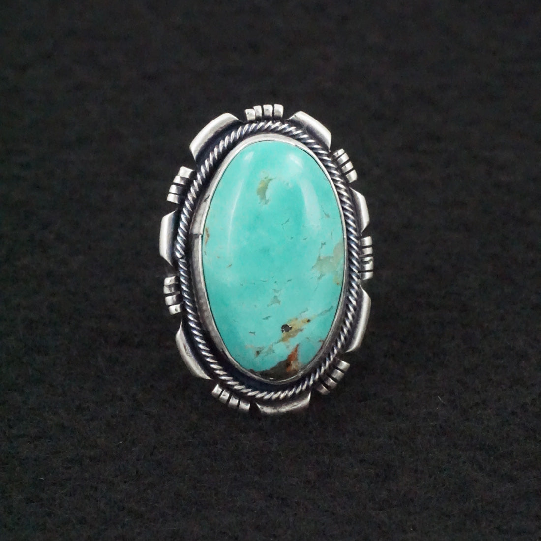 Jameson Garcia Turquoise & Sterling Silver Ring Size Adjustable