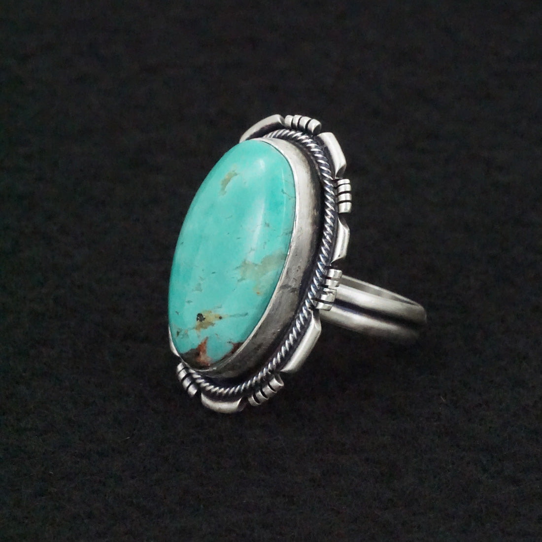 Jameson Garcia Turquoise & Sterling Silver Ring Size Adjustable