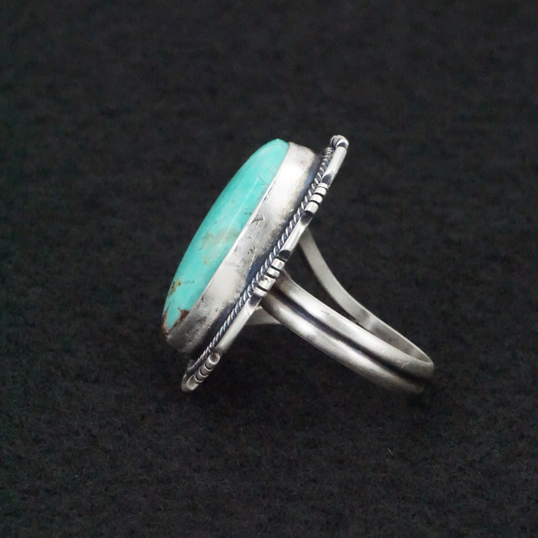 Jameson Garcia Turquoise & Sterling Silver Ring Size Adjustable