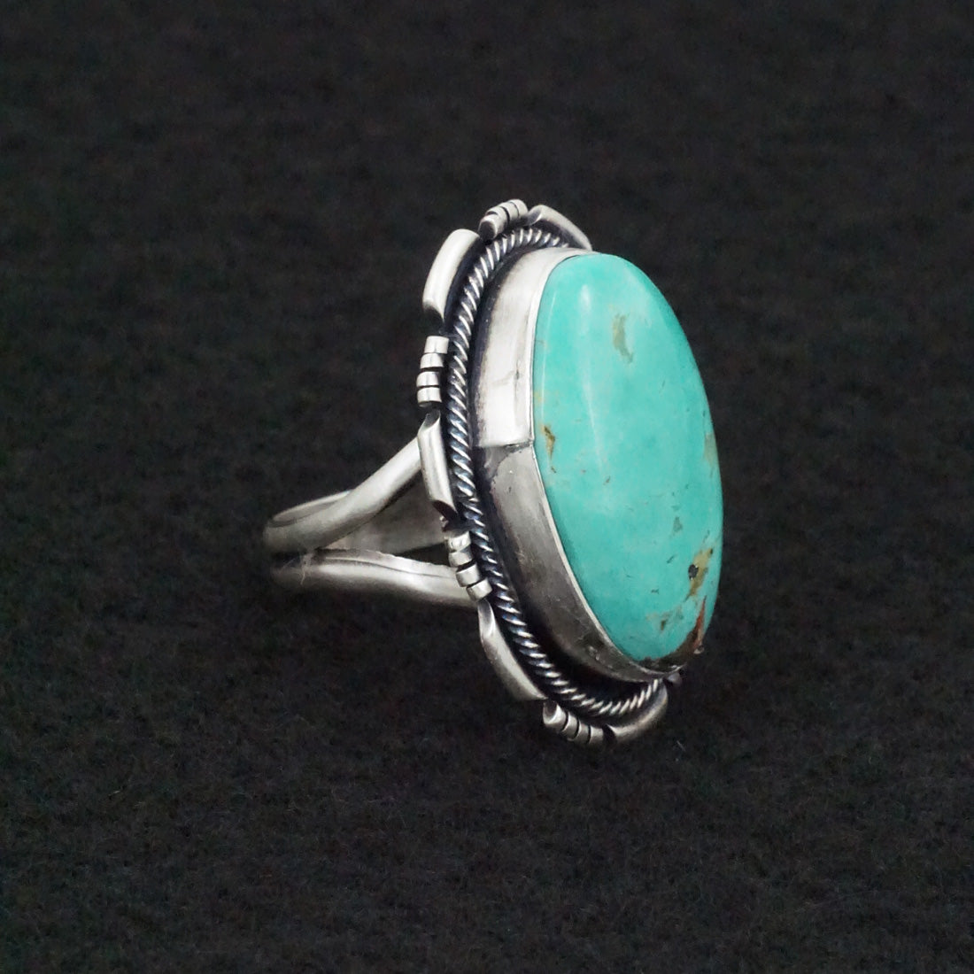 Jameson Garcia Turquoise & Sterling Silver Ring Size Adjustable