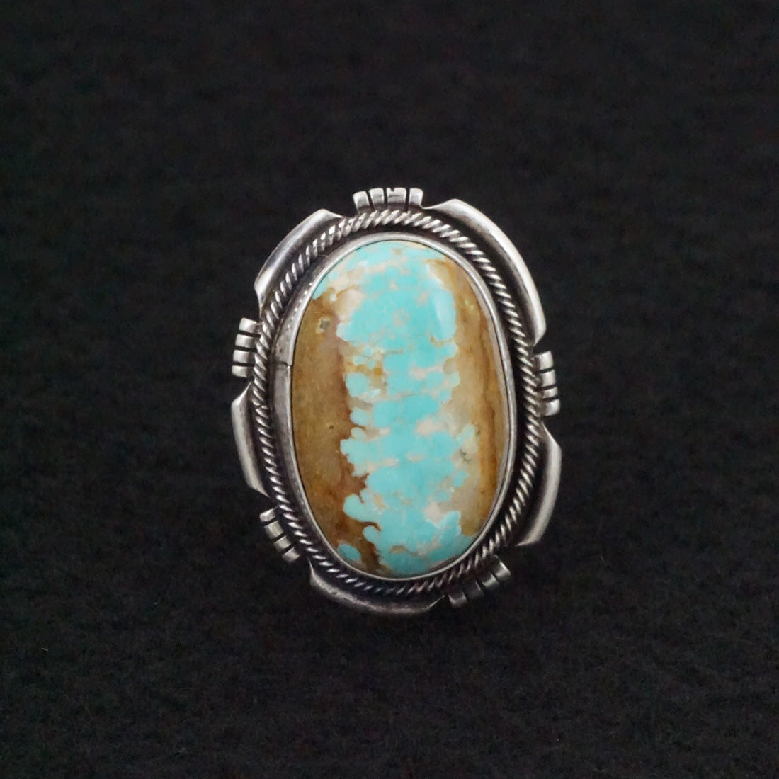 Jameson Garcia Turquoise & Sterling Silver Ring Size Adjustable