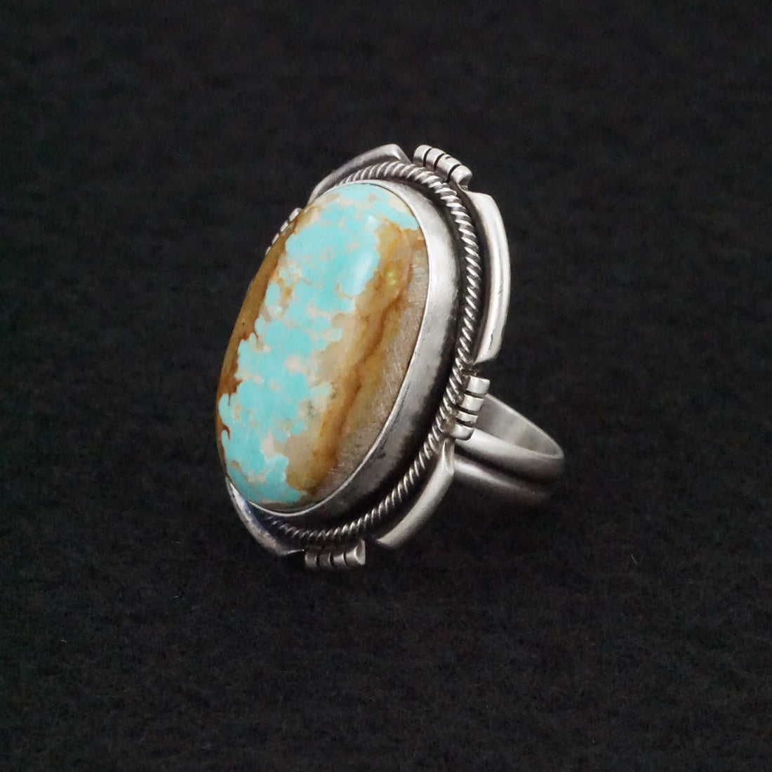 Jameson Garcia Turquoise & Sterling Silver Ring Size Adjustable