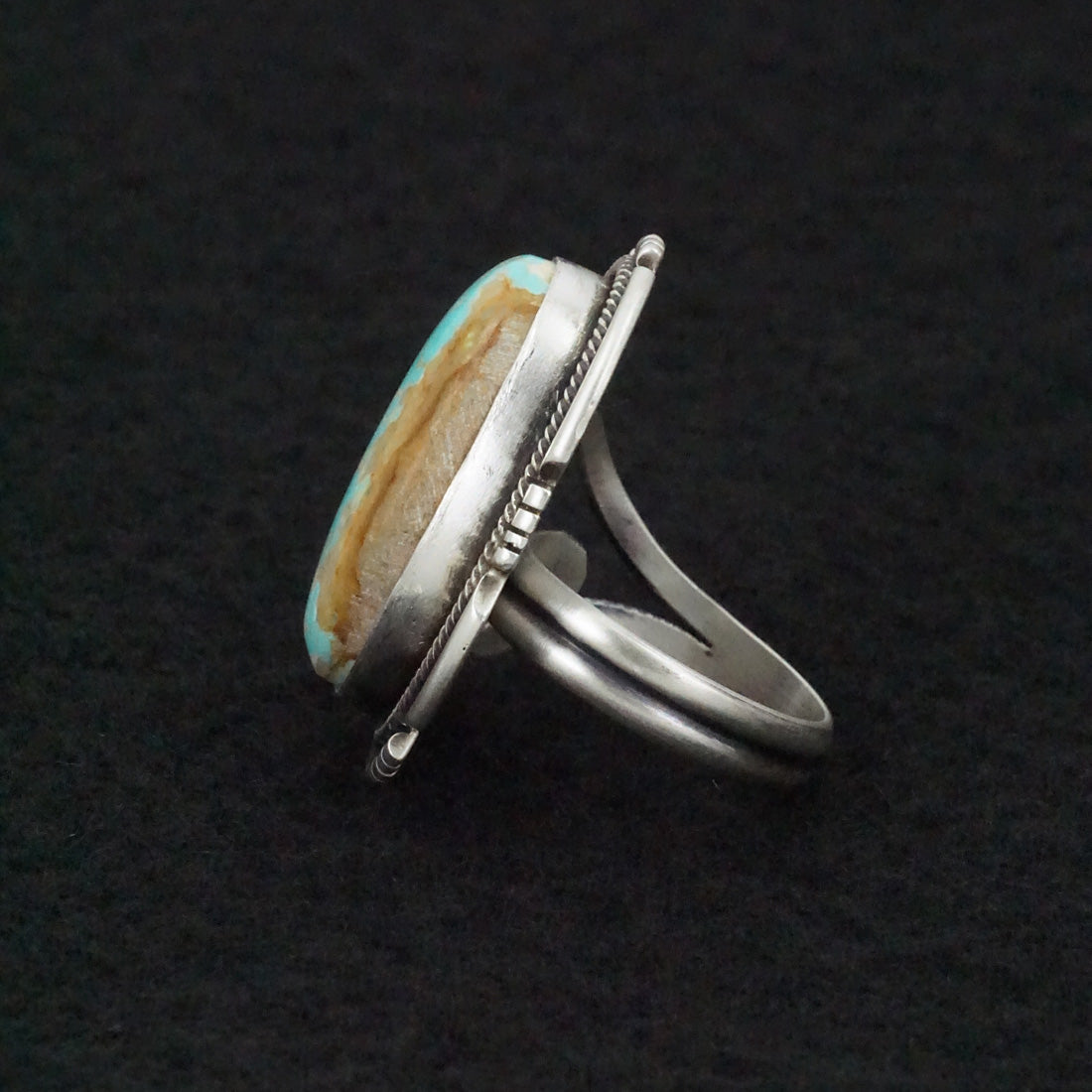 Jameson Garcia Turquoise & Sterling Silver Ring Size Adjustable