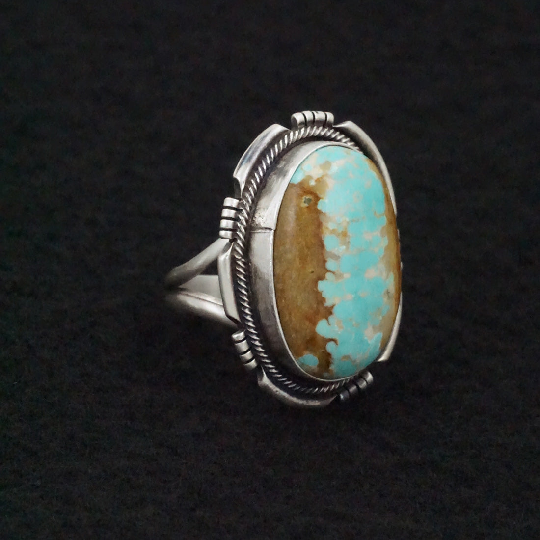 Jameson Garcia Turquoise & Sterling Silver Ring Size Adjustable