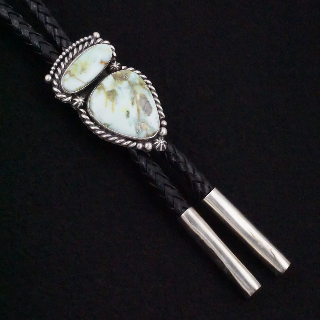 Darrin Livingston Variscite & Sterling Silver Bolo Tie